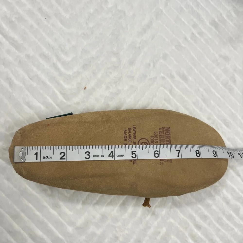 Northwest Territory Tan Leather Suede Moccasin Slippers‎ with Shearling Lining 6